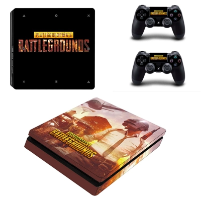 Playerunknown's Battlegrounds decal skin for PS4 Slim Console and two controllers