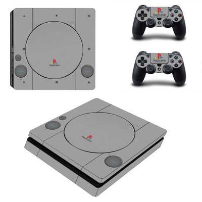 Classic Design decal skin for PS4 Slim Console and two controllers