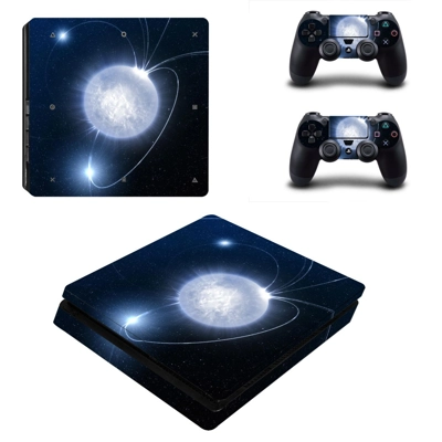 Bright Moon decal skin for PS4 Slim Console and two controllers