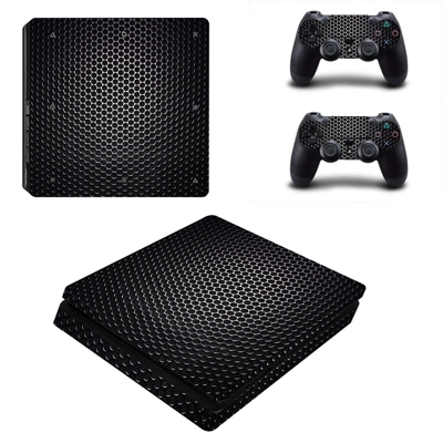 Black Geometry Round decal skin for PS4 Slim Console and t..