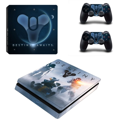 Destiny 2 decal skin for PS4 Slim Console and two controll..