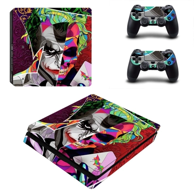 Batman Joker decal skin for PS4 Slim Console and two controllers