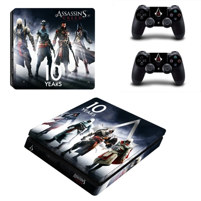 Assassin's Creed Origins decal skin for PS4 Slim Console and two controllers