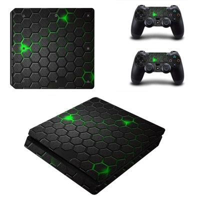 Hexagon Pattern Bee hive decal skin for PS4 Slim Console a..