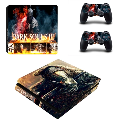 Dark Souls 3 decal skin for PS4 Slim Console and two controllers