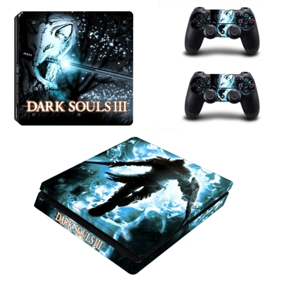 Dark Souls 3 decal skin for PS4 Slim Console and two controllers