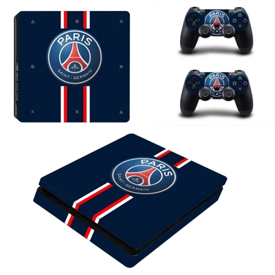 Paris Saint Germain FC decal skin for PS4 Slim Console and two controllers