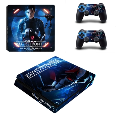 Star Wars Battlefront II decal skin for PS4 Slim Console and two controllers