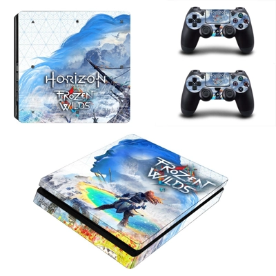 Horizon Zero Dawn The Frozen Wilds decal skin for PS4 Slim Console and two controllers