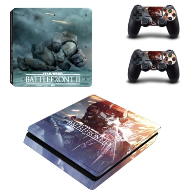 Star Wars Battlefront 2 decal skin for PS4 Slim Console and two controllers
