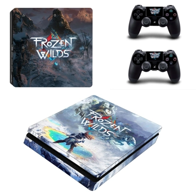 Horizon Zero Dawn The Frozen Wilds decal skin for PS4 Slim Console and two controllers