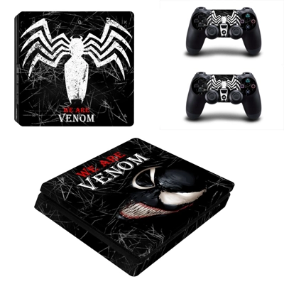 Venom decal skin for PS4 Slim Console and two controllers Venom decal skin for PS4 Slim Console and two controllers