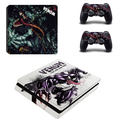 Venom decal skin for PS4 Slim Console and two controllers