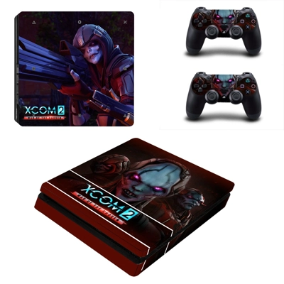 XCOM 2 War of The Chosen decal skin for PS4 Slim Console and two controllers