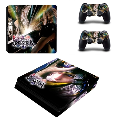Dissidia Final Fantasy NT decal skin for PS4 Slim Console and two controllers