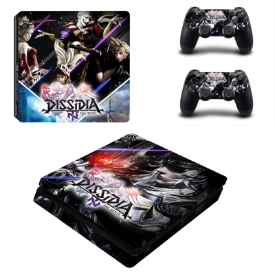 Dissidia Final Fantasy NT decal skin for PS4 Slim Console and two controllers