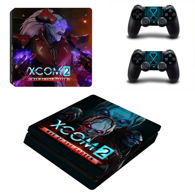 XCOM 2 War of The Chosen decal skin for PS4 Slim Console and two controllers