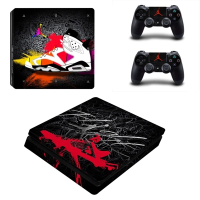 Michael Jordan decal skin for PS4 Slim Console and two controllers