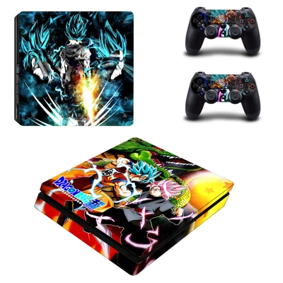 Dragon Ball Z decal skin for PS4 Slim Console and two cont..