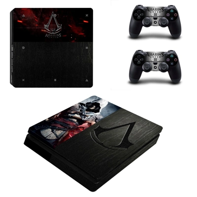 Assassins Creed decal skin for PS4 Slim Console and two co..