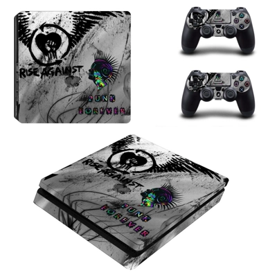 Punk forever decal skin for PS4 Slim Console and two controllers