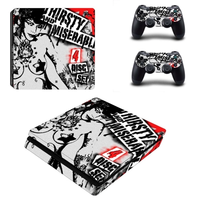 Thirsty and Miserable decal skin for PS4 Slim Console and .. Thirsty and Miserable decal skin for PS4 Slim Console and ..