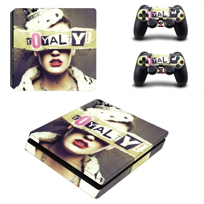Royalty inspired fashion decal skin for PS4 Slim Console and two controllers