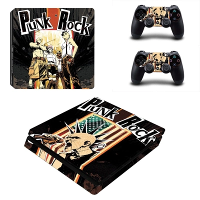 Punk rock decal skin for PS4 Slim Console and two controll.. Punk rock decal skin for PS4 Slim Console and two controll..