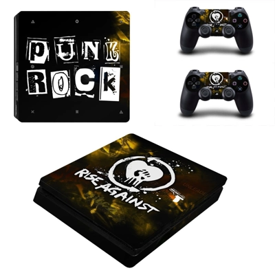Punk rock Rise against decal skin for PS4 Slim Console and.. Punk rock Rise against decal skin for PS4 Slim Console and..
