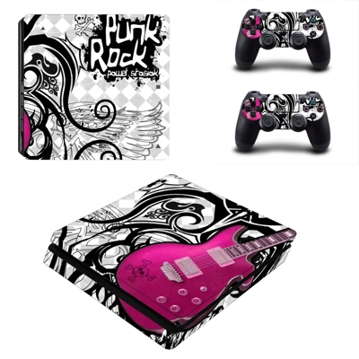 Punk rock decal skin for PS4 Slim Console and two controll.. Punk rock decal skin for PS4 Slim Console and two controll..