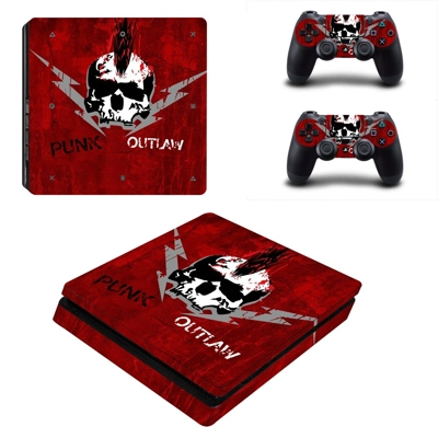 Punk outlaw decal skin for PS4 Slim Console and two contro.. Punk outlaw decal skin for PS4 Slim Console and two contro..