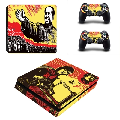 Chinese Revolution decal skin for PS4 Slim Console and two.. Chinese Revolution decal skin for PS4 Slim Console and two..