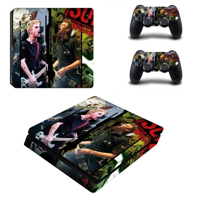 Green day sum 41 decal skin for PS4 Slim Console and two c.. Green day sum 41 decal skin for PS4 Slim Console and two c..