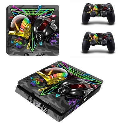 Daft punk full HD decal skin for PS4 Slim Console and two .. Daft punk full HD decal skin for PS4 Slim Console and two ..