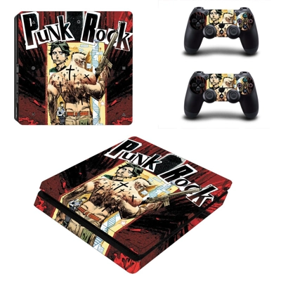 Punk Rock decal skin for PS4 Slim Console and two controll.. Punk Rock decal skin for PS4 Slim Console and two controll..