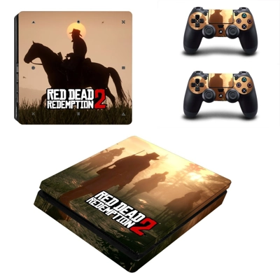 Red Dead Redemption 2 decal skin for PS4 Slim Console and .. Red Dead Redemption 2 decal skin for PS4 Slim Console and ..