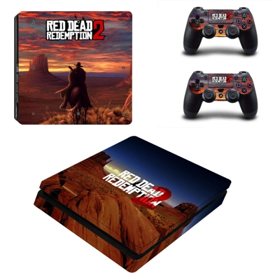 Red Dead Redemption 2 decal skin for PS4 Slim Console and .. Red Dead Redemption 2 decal skin for PS4 Slim Console and ..
