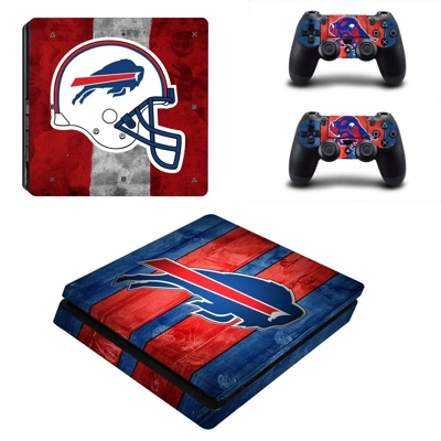 Buffalo Bills decal skin for PS4 Slim Console and two cont.. Buffalo Bills decal skin for PS4 Slim Console and two cont..
