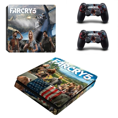 Far Cry 5 decal skin for PS4 Slim Console and two controllers