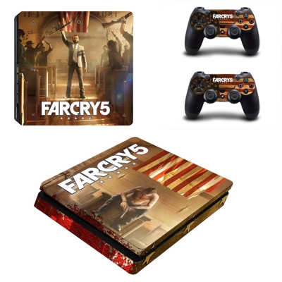 Far Cry 5 decal skin for PS4 Slim Console and two controll.. Far Cry 5 decal skin for PS4 Slim Console and two controll..