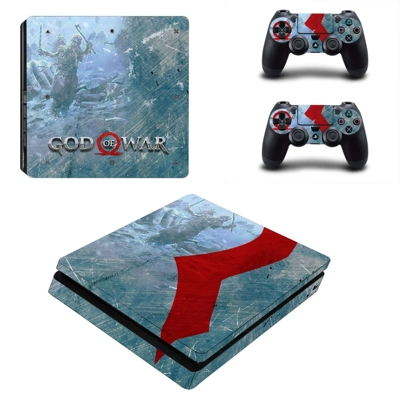 God of war decal skin for PS4 Slim Console and two control.. God of war decal skin for PS4 Slim Console and two control..
