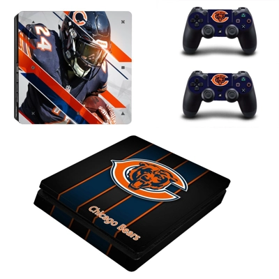 Chicago Bears decal skin for PS4 Slim Console and two cont.. Chicago Bears decal skin for PS4 Slim Console and two cont..
