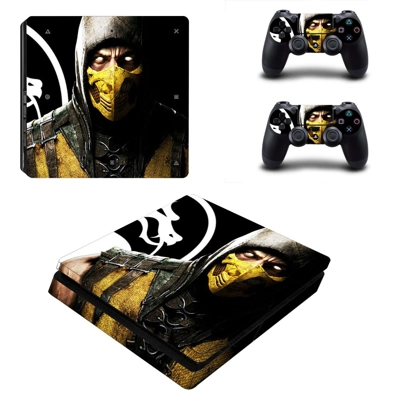 Mortal Kombat X decal skin for PS4 Slim Console and two co.. Mortal Kombat X decal skin for PS4 Slim Console and two co..
