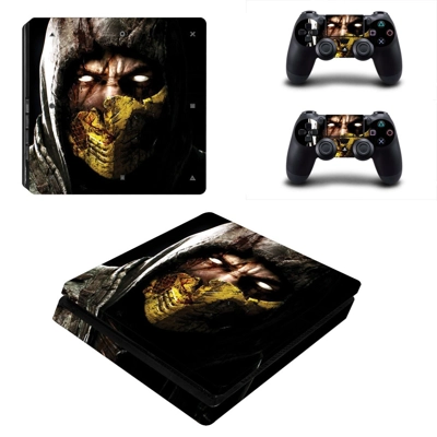 Mortal Kombat X decal skin for PS4 Slim Console and two controllers