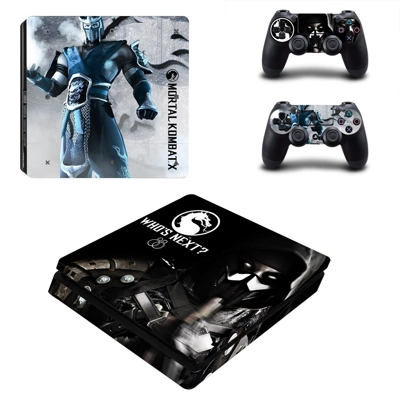 Mortal Kombat X decal skin for PS4 Slim Console and two co.. Mortal Kombat X decal skin for PS4 Slim Console and two co..