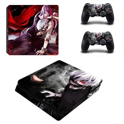 Tokyo Ghoul decal skin for PS4 Slim Console and two contro.. Tokyo Ghoul decal skin for PS4 Slim Console and two contro..
