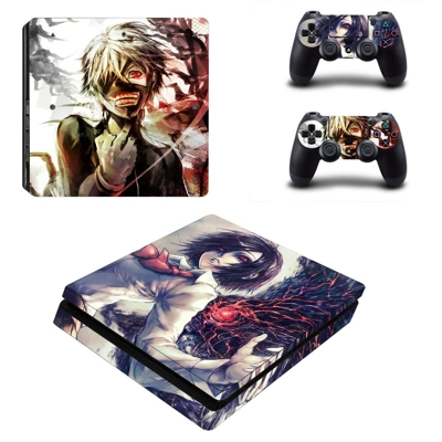 Tokyo Ghoul decal skin for PS4 Slim Console and two contro.. Tokyo Ghoul decal skin for PS4 Slim Console and two contro..