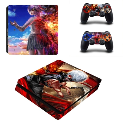 Tokyo Ghoul decal skin for PS4 Slim Console and two contro.. Tokyo Ghoul decal skin for PS4 Slim Console and two contro..