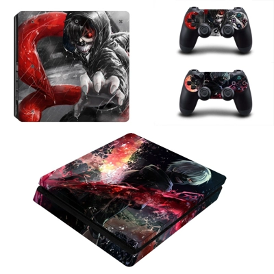 Tokyo Ghoul decal skin for PS4 Slim Console and two contro.. Tokyo Ghoul decal skin for PS4 Slim Console and two contro..