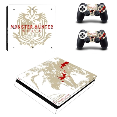 Monster Hunter World decal skin for PS4 Slim Console and t.. Monster Hunter World decal skin for PS4 Slim Console and t..